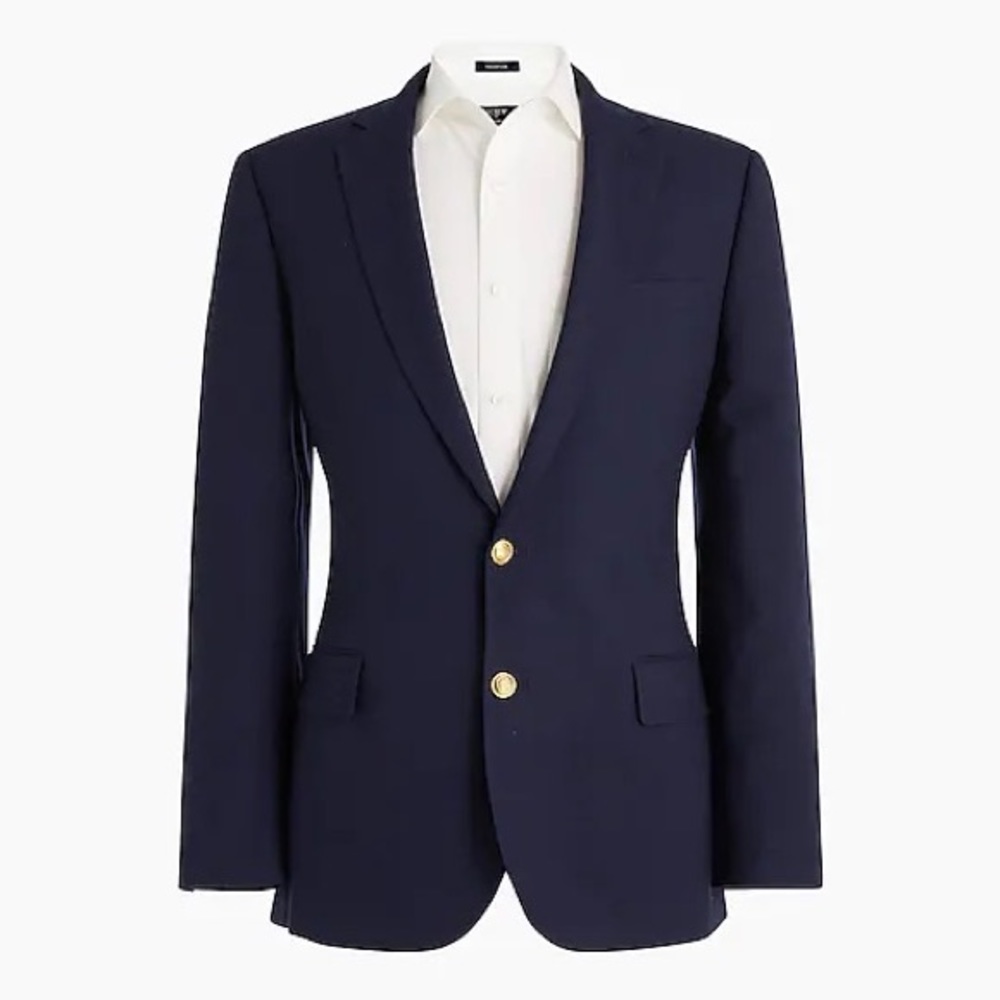 J CREW Mens Navy University Blazer Sz 40R Like New